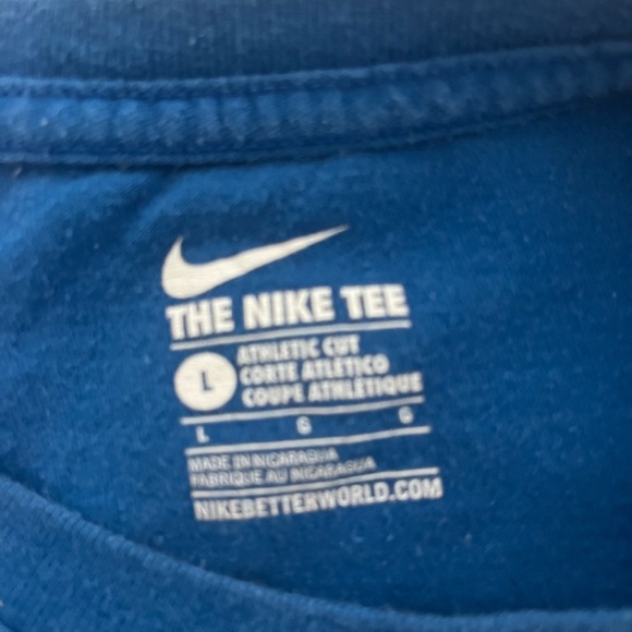 Nike Women’s Blue “Hoops”Graphic Baby T Shirt. Size: Large. Good Condition. - Picture 5 of 6